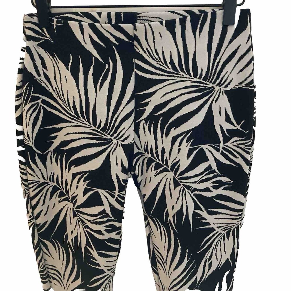 Zara Jacquard High Waisted Stretch Flare Trousers Pants Womens Medium NWT NEW - Picture 2 of 12